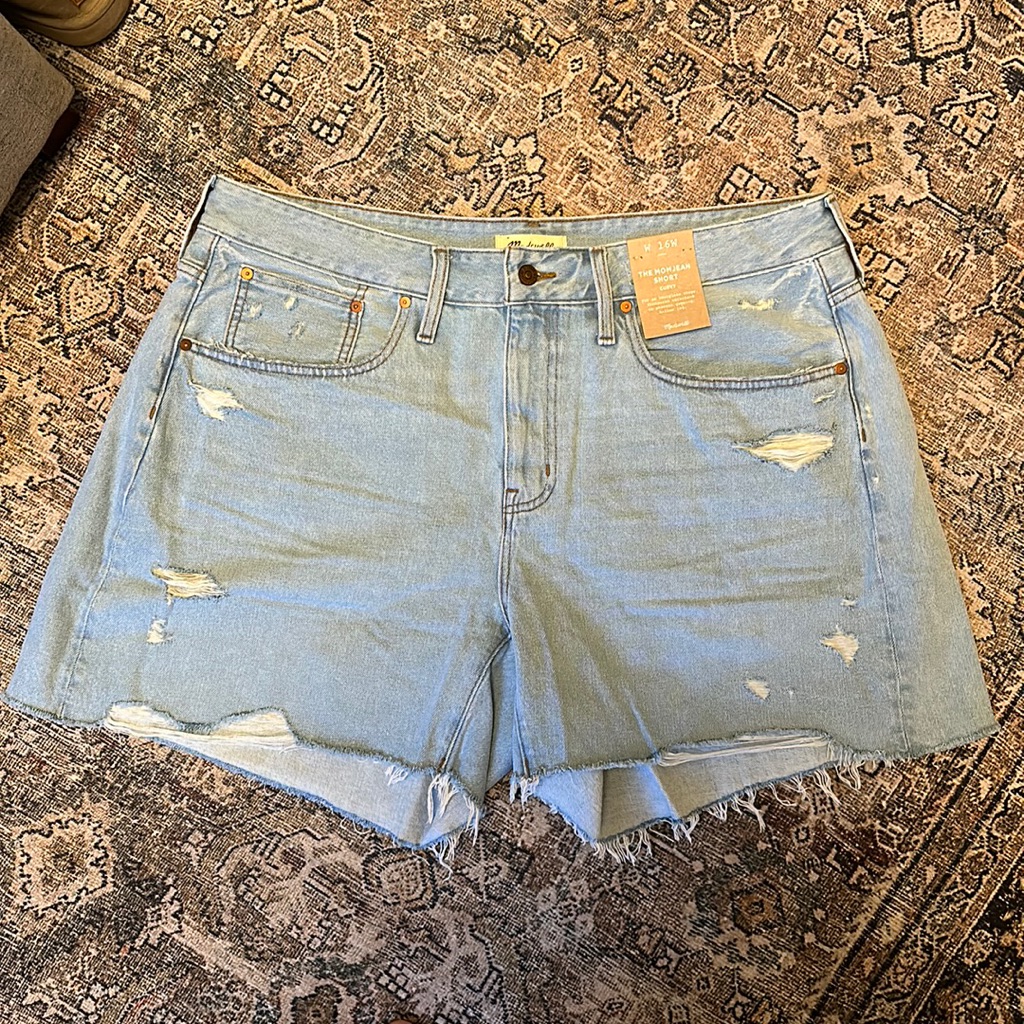 Nwt Madewell The Momjean Short Curvy